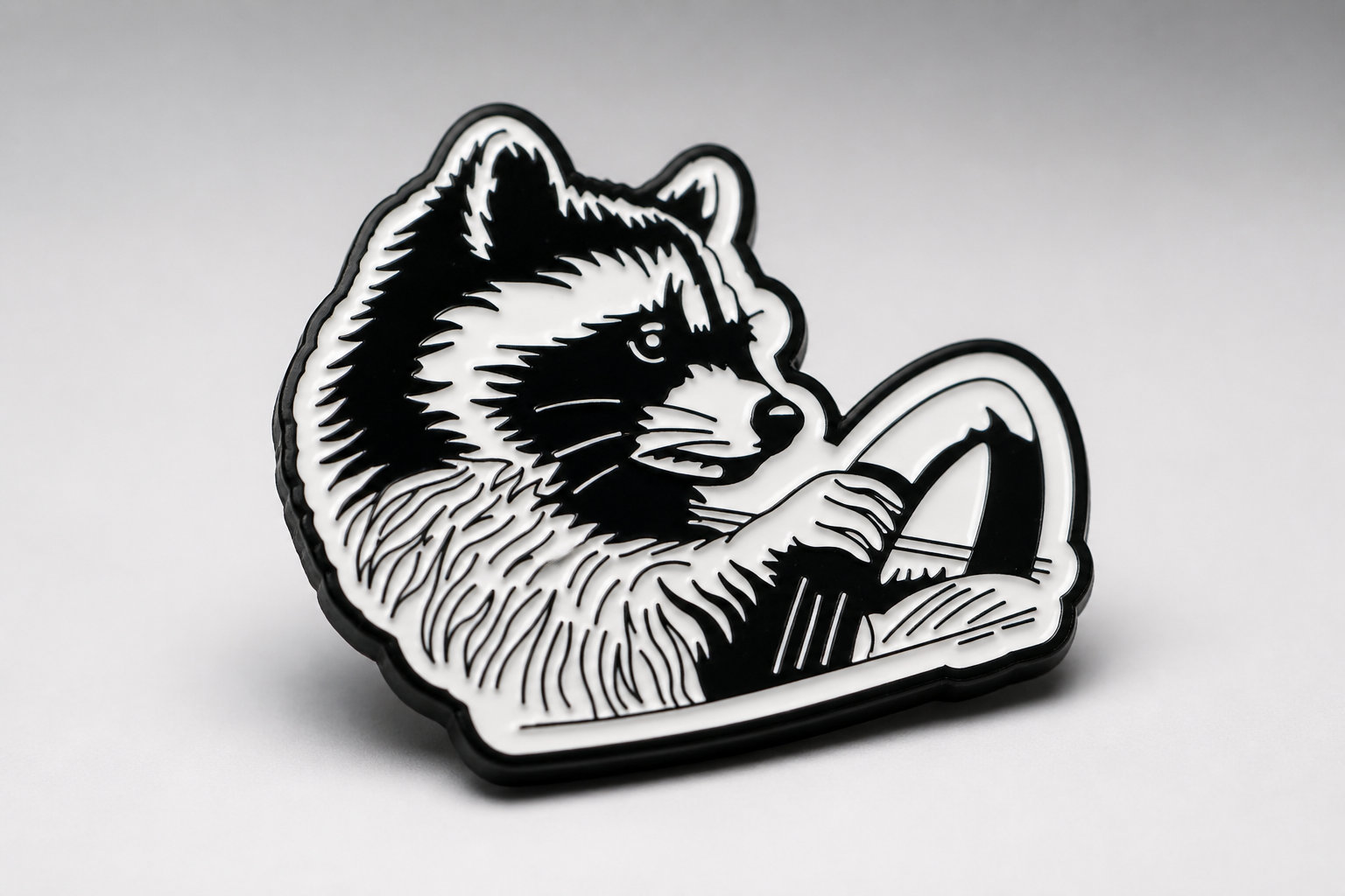 Outside I SKRRT Raccoon Pin for Fast Exits