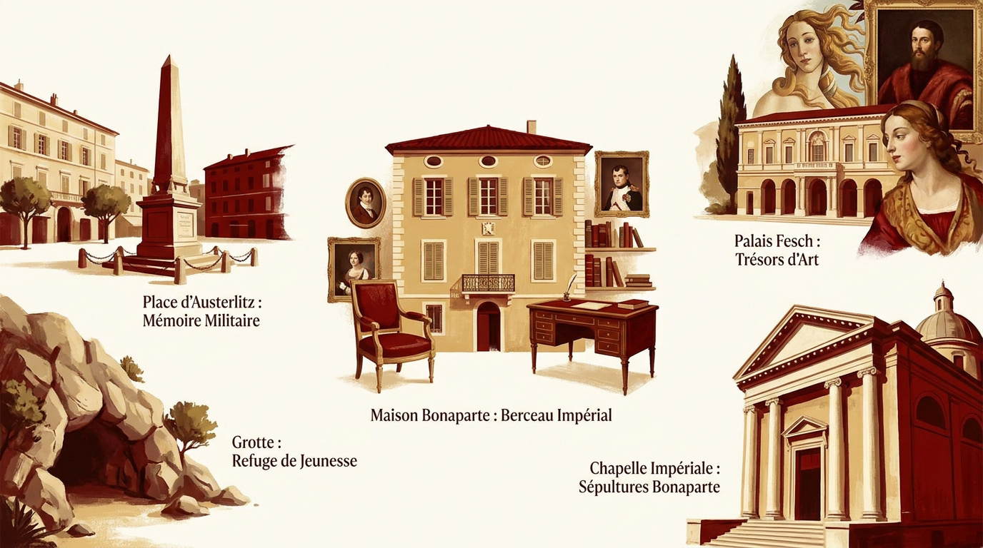 Façade historique de la Maison Bonaparte à Ajaccio berceau de l'empereur