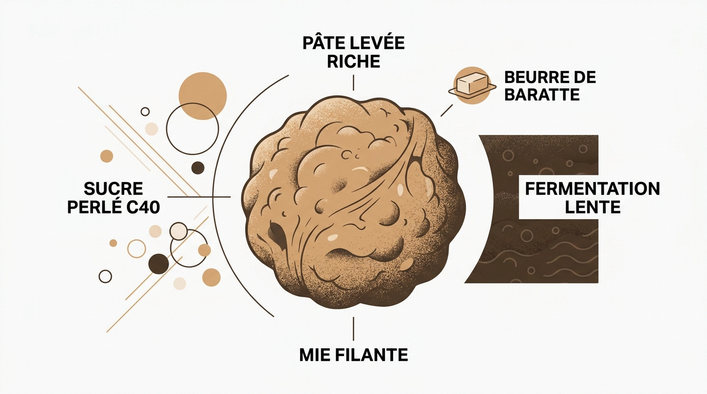 Infographie levée pâte gaufre Liège
