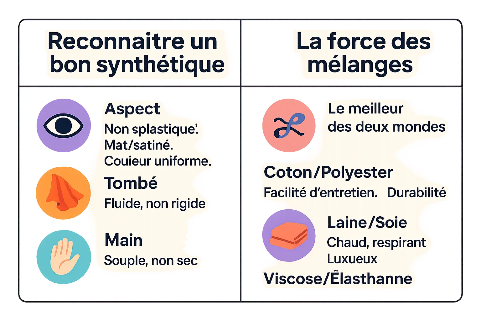 Guide d'évaluation des tissus synthétiques