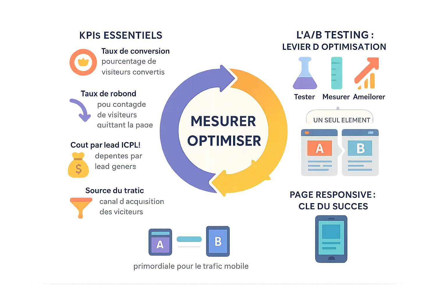 Illustration de l'optimisation des landing pages