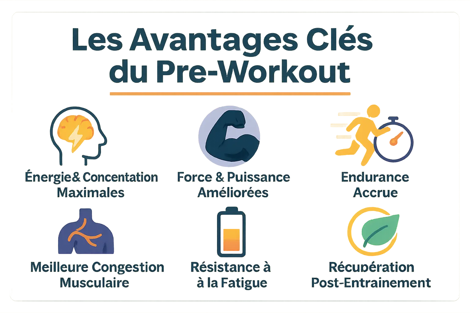 Illustration des bienfaits du pre-workout