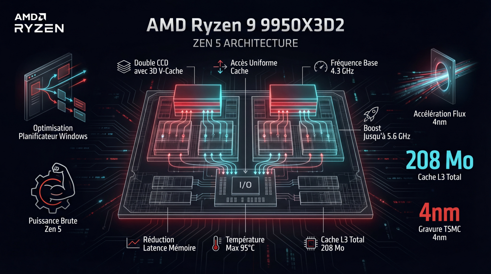 Le Ryzen 9 9950X3D2 et la puissance du double 3D V-Cache - Wii Attitude