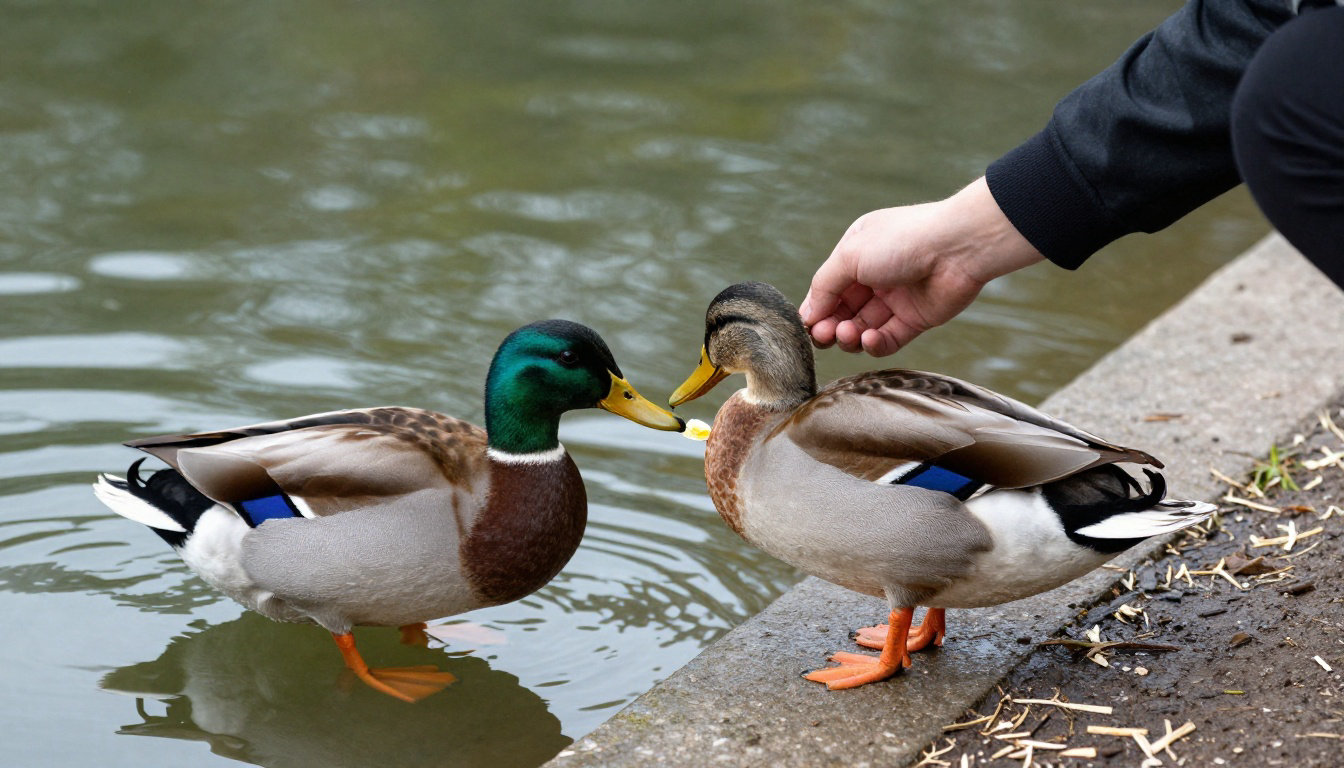 Nourrissage responsable des canards