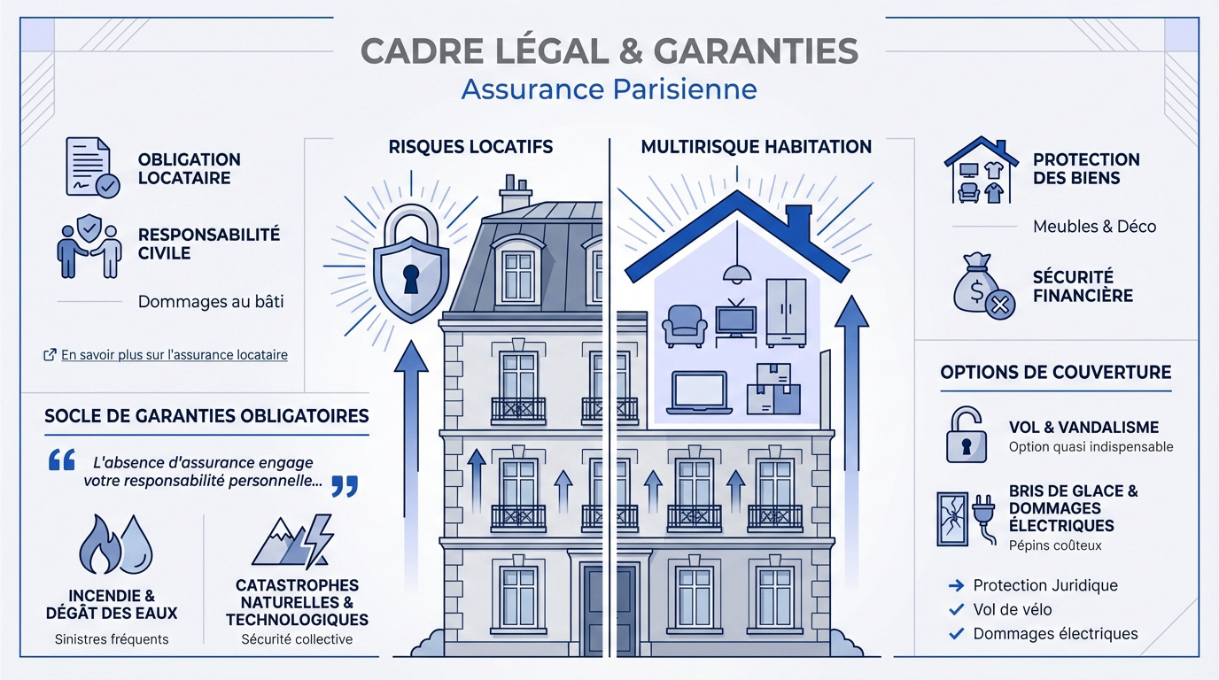 Contrat d'assurance habitation et clés de logement à Paris