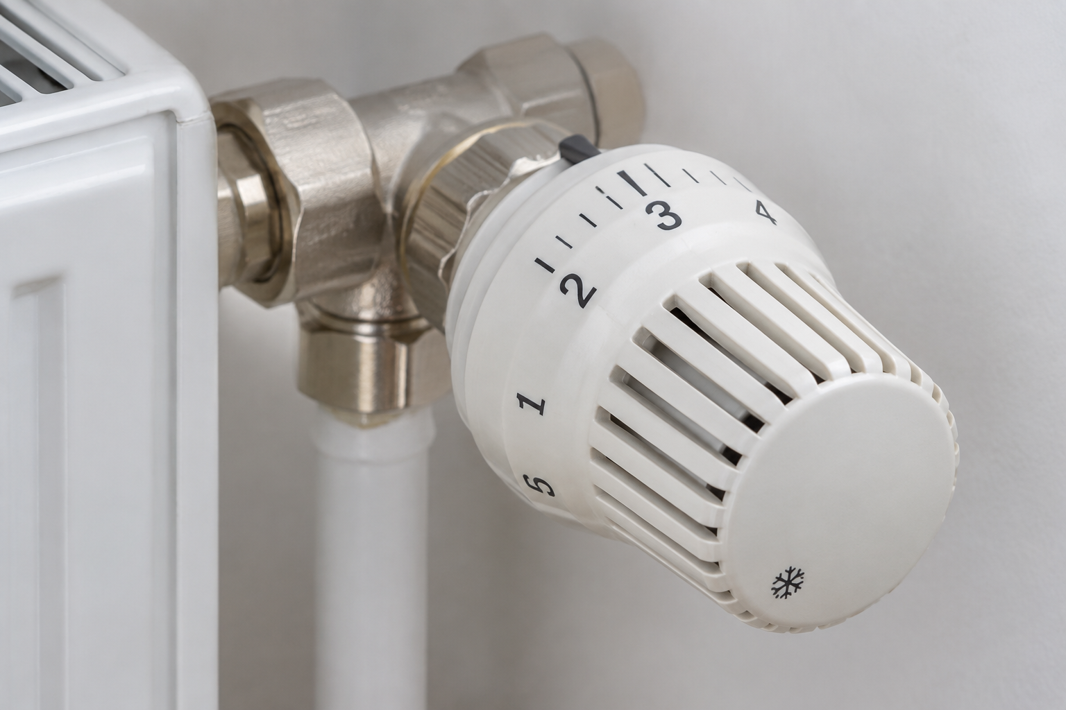 Tête de robinet thermostatique sur un radiateur