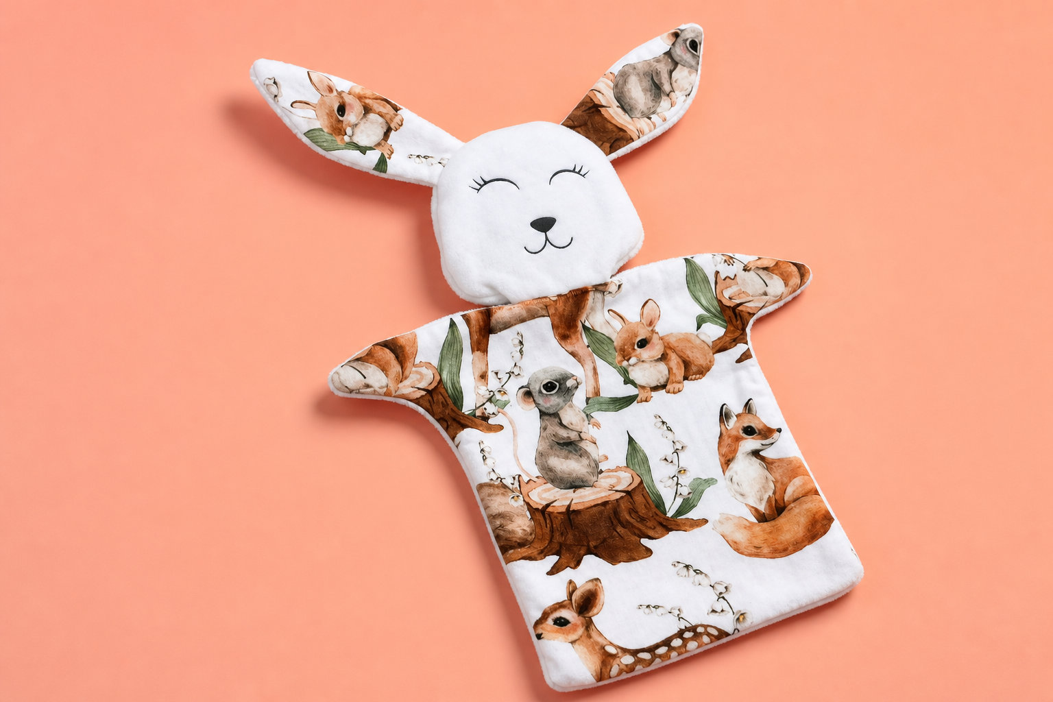 Doudou Lapin tissu Forest : le calme de la nature face à l'angoisse