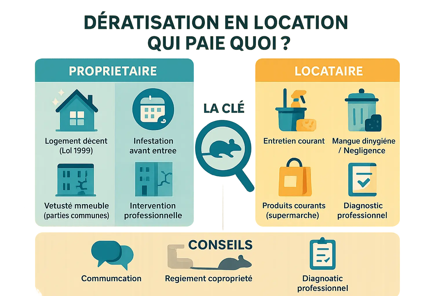 Responsabilités locatives et dératisation professionnelle à Clamart