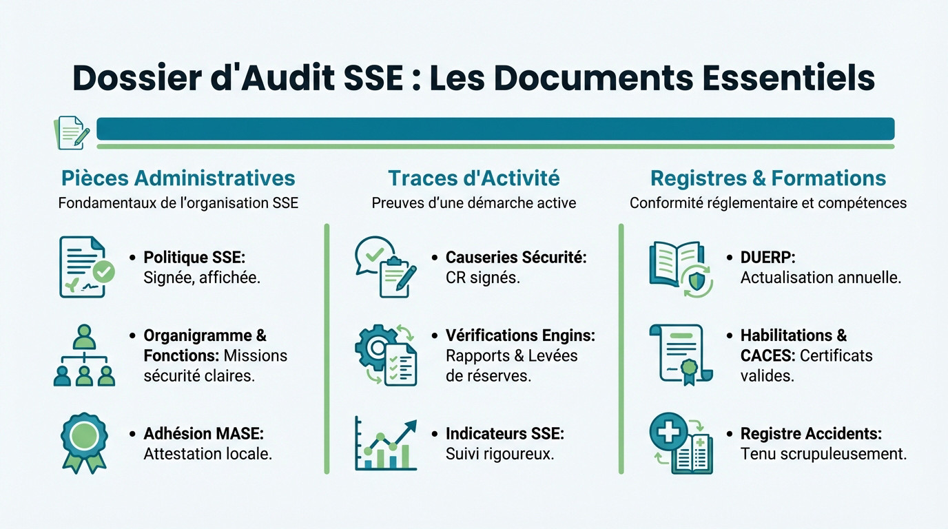 Dossier d'audit SSE et documents du référentiel MASE