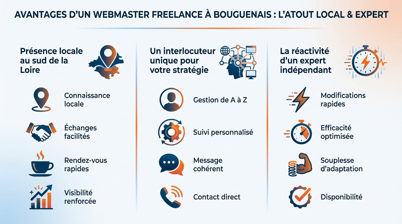 Webmaster freelance expert local à Bouguenais
