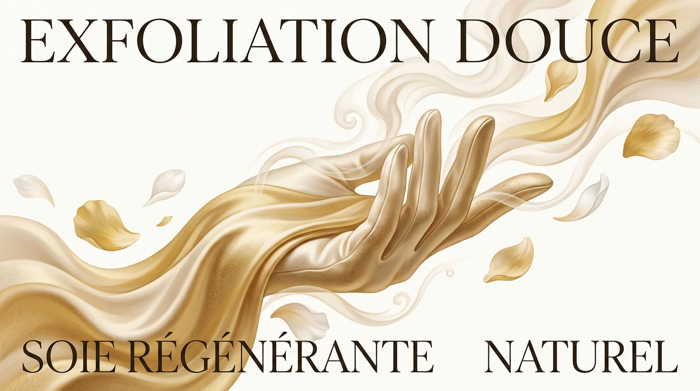 gant en soie naturelle pour une exfoliation douce et régénérante