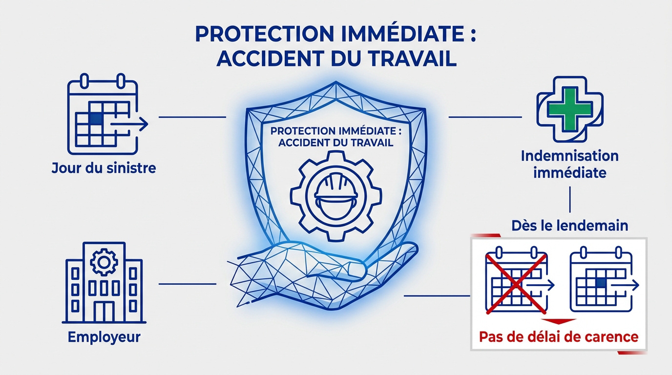Indemnisation rapide sans carence accident du travail