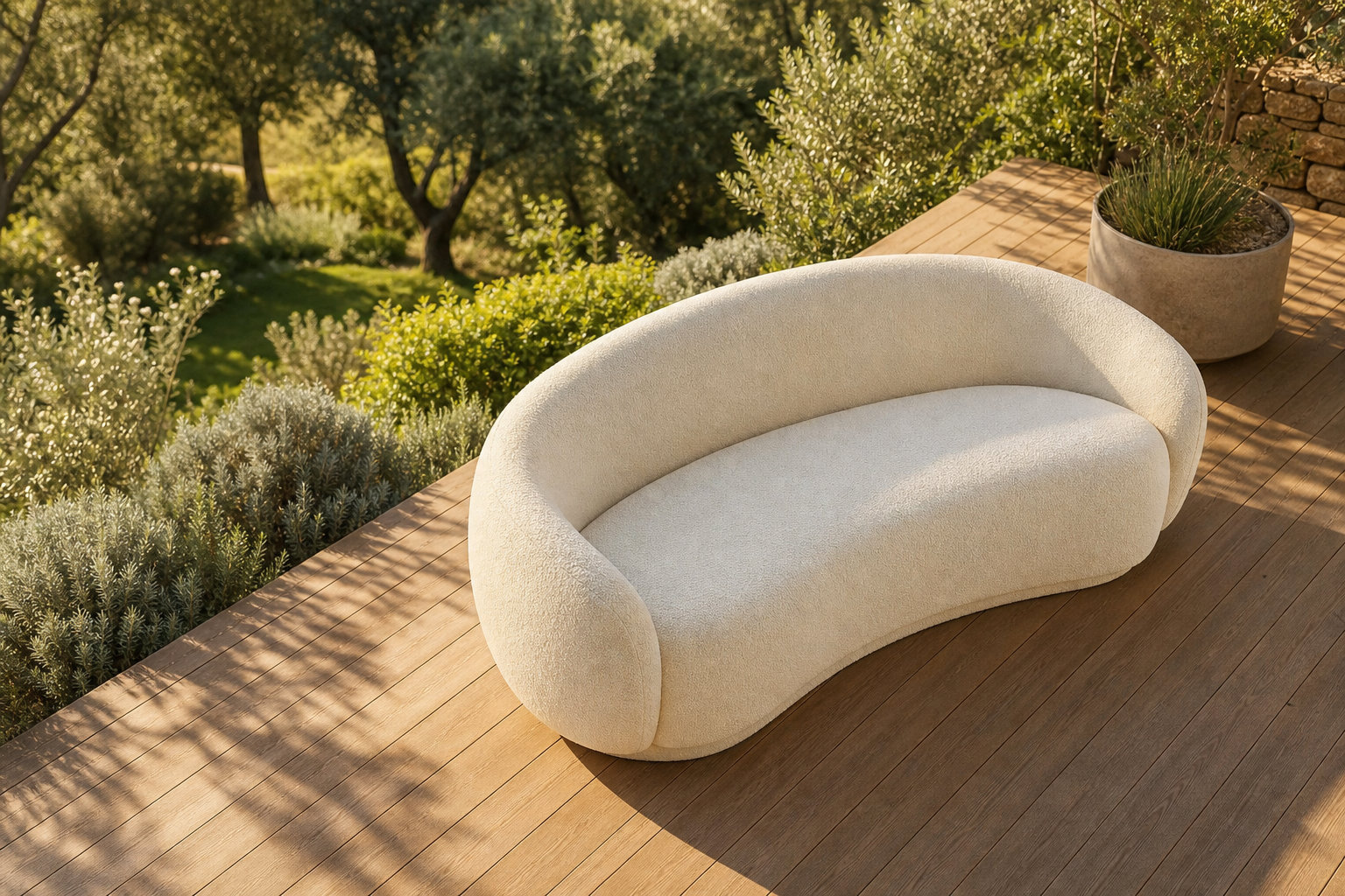 BOVANA : La douceur organique du beige en format 3 places