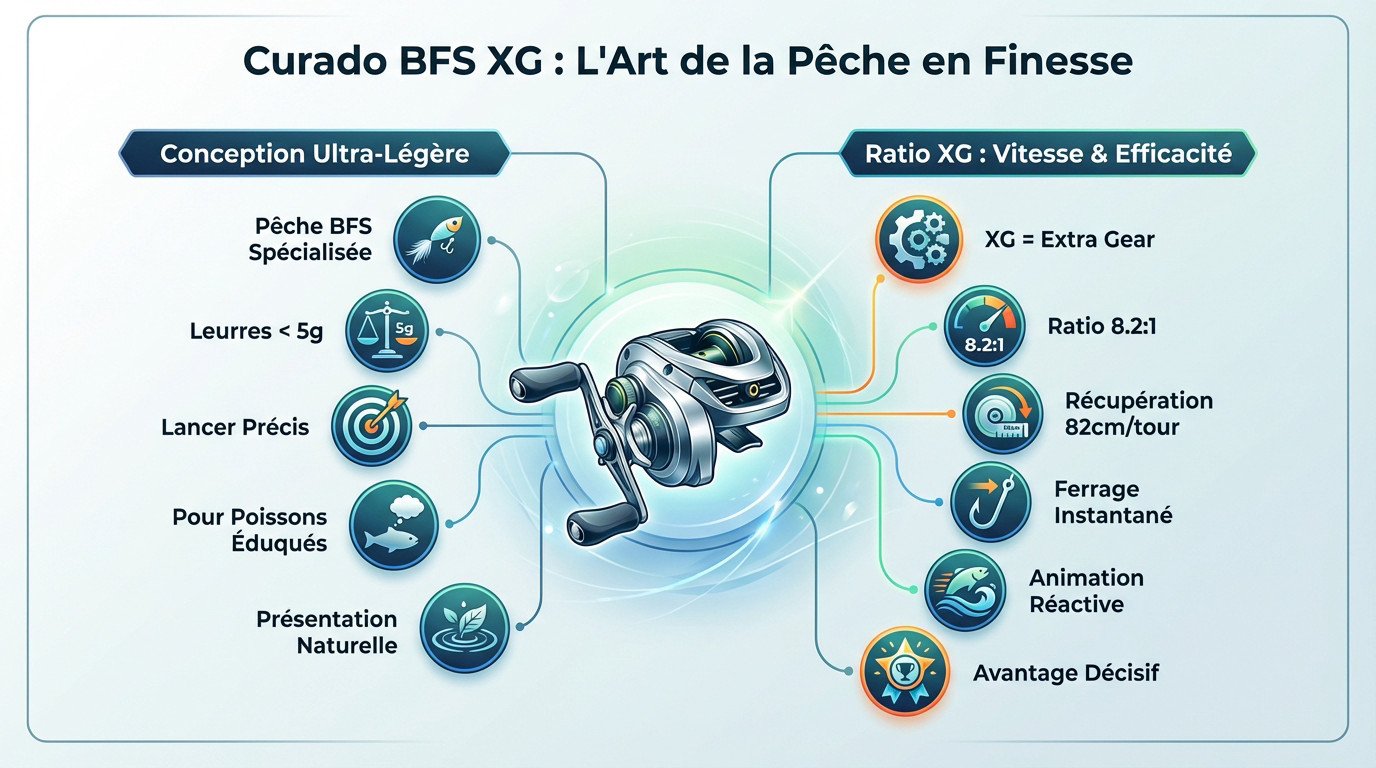 Moulinet casting Shimano Curado BFS XG pour la pêche aux leurres légers