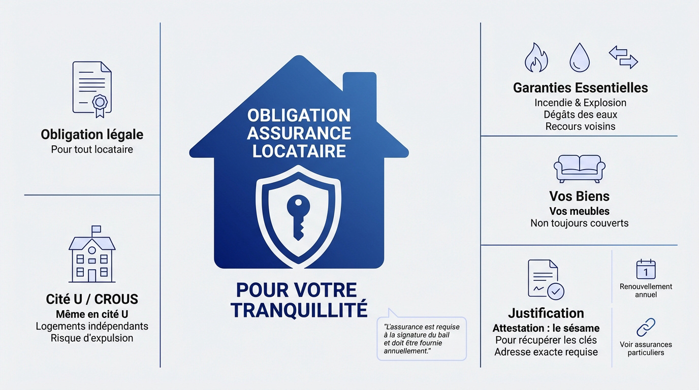 Étudiant signant son contrat d'assurance habitation pour son nouveau logement