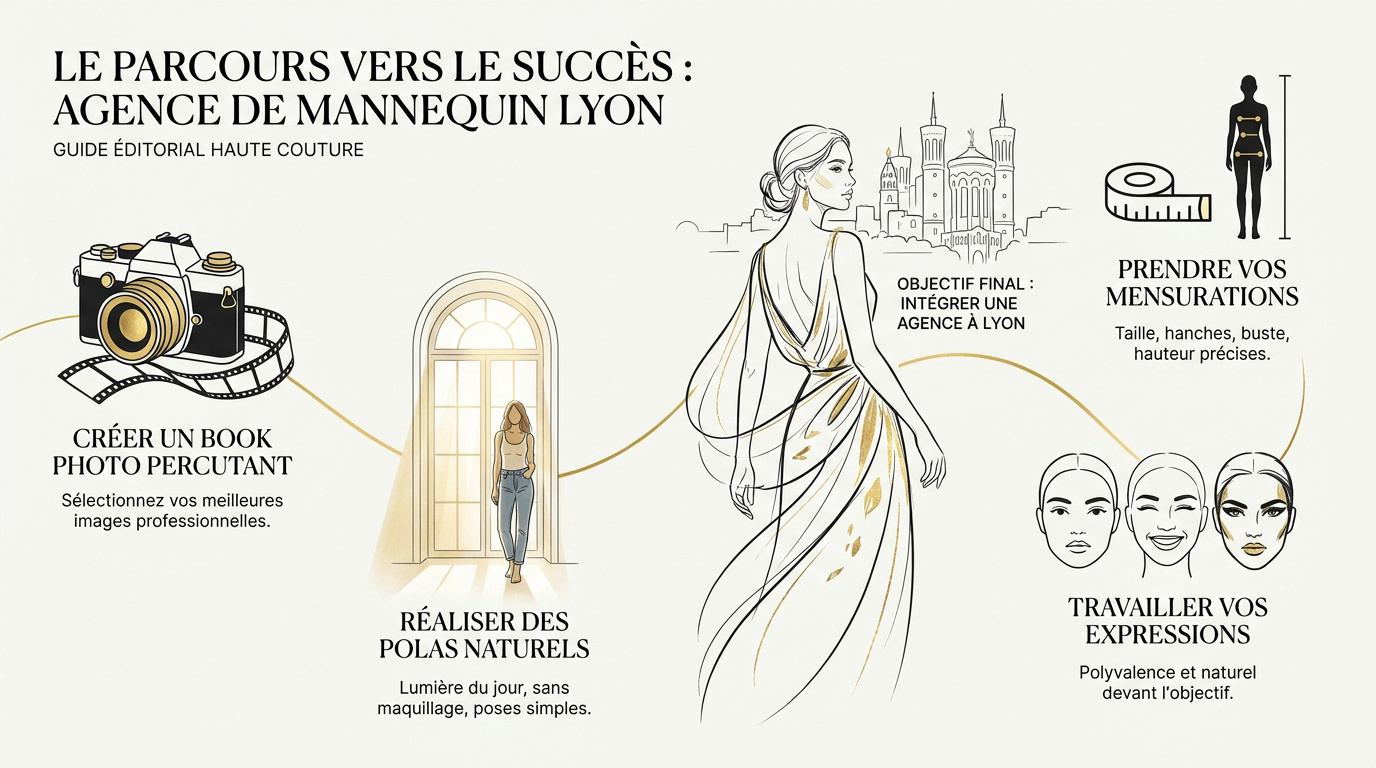 Mannequin professionnel posant pour son book à Lyon