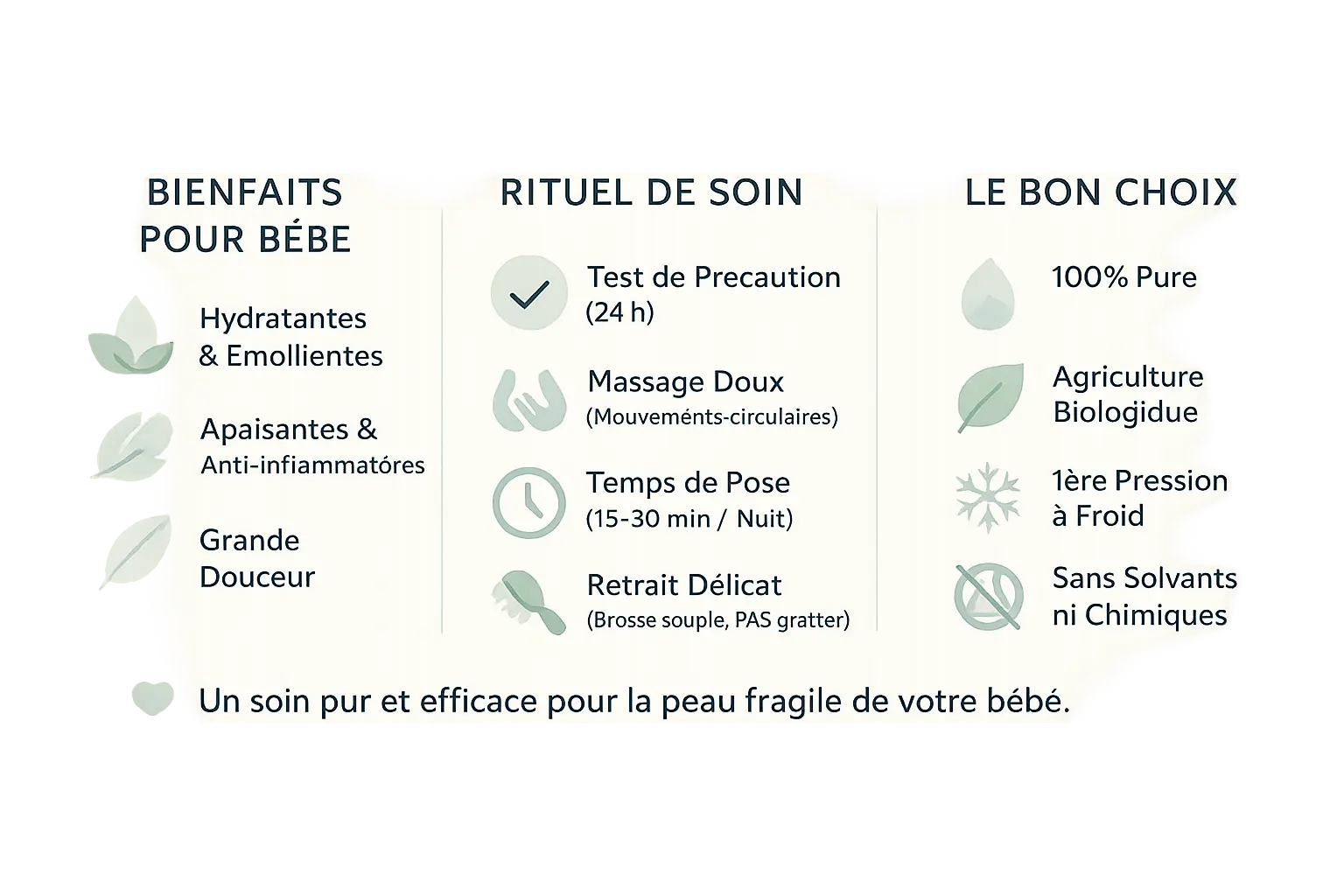 Illustration d'une mère appliquant de <strong>l'huile d'amande douce</strong> sur les cheveux d'un nourrisson