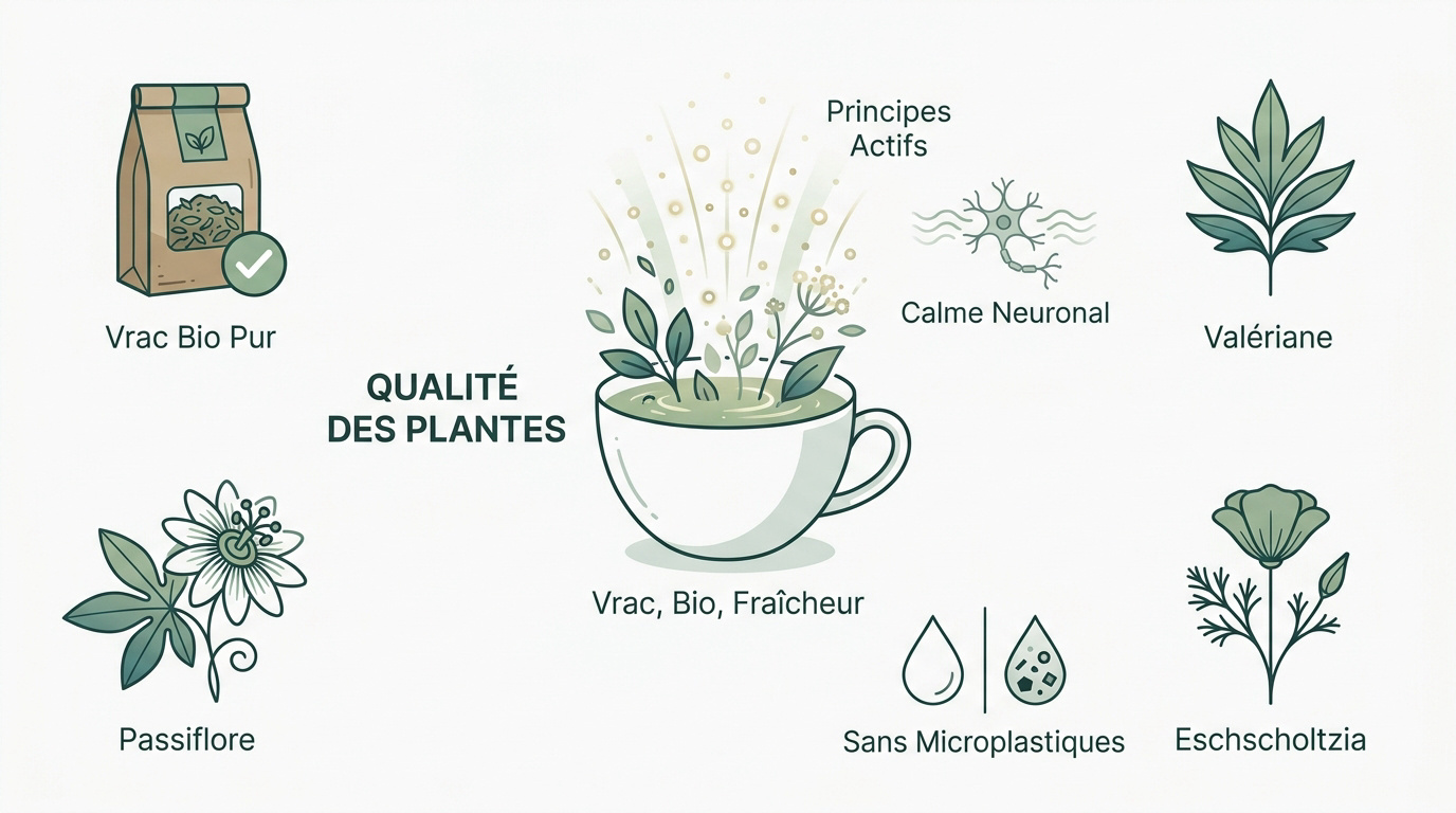 Plantes médicinales en vrac pour infusion apaisante