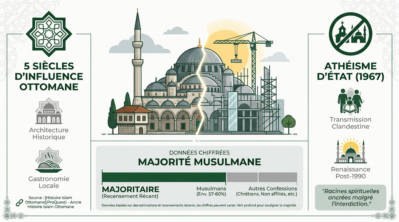 Mosquée historique à Tirana témoignant de l'héritage ottoman en Albanie