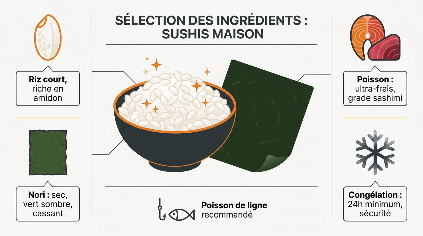 Recette sushi maison : maîtriser le riz et le poisson