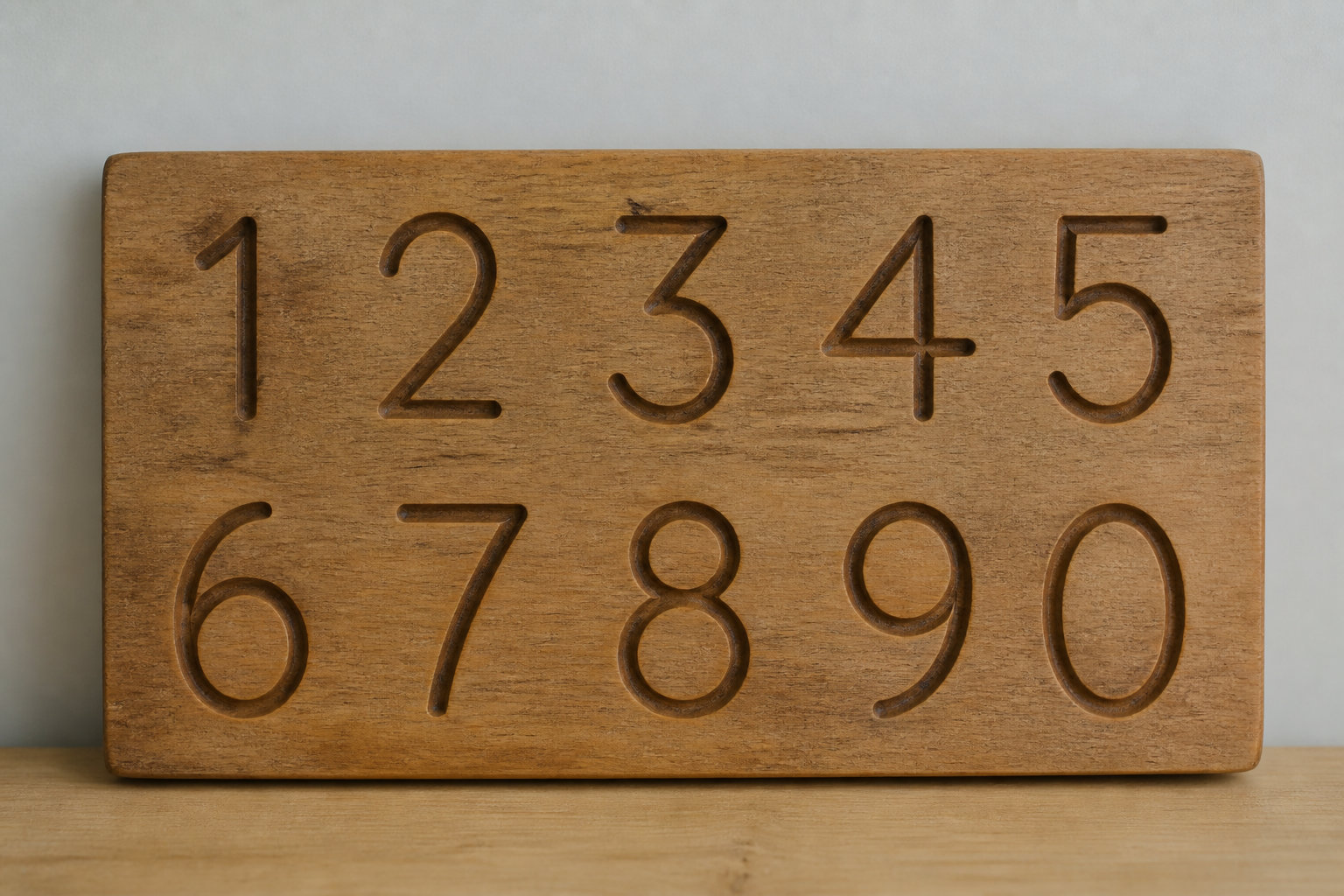 Planche en bois Montessori : apprendre les chiffres par le toucher