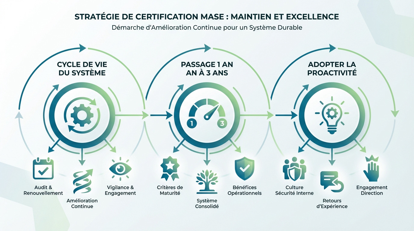 Stratégie de maintien et d'excellence pour la certification MASE en entreprise