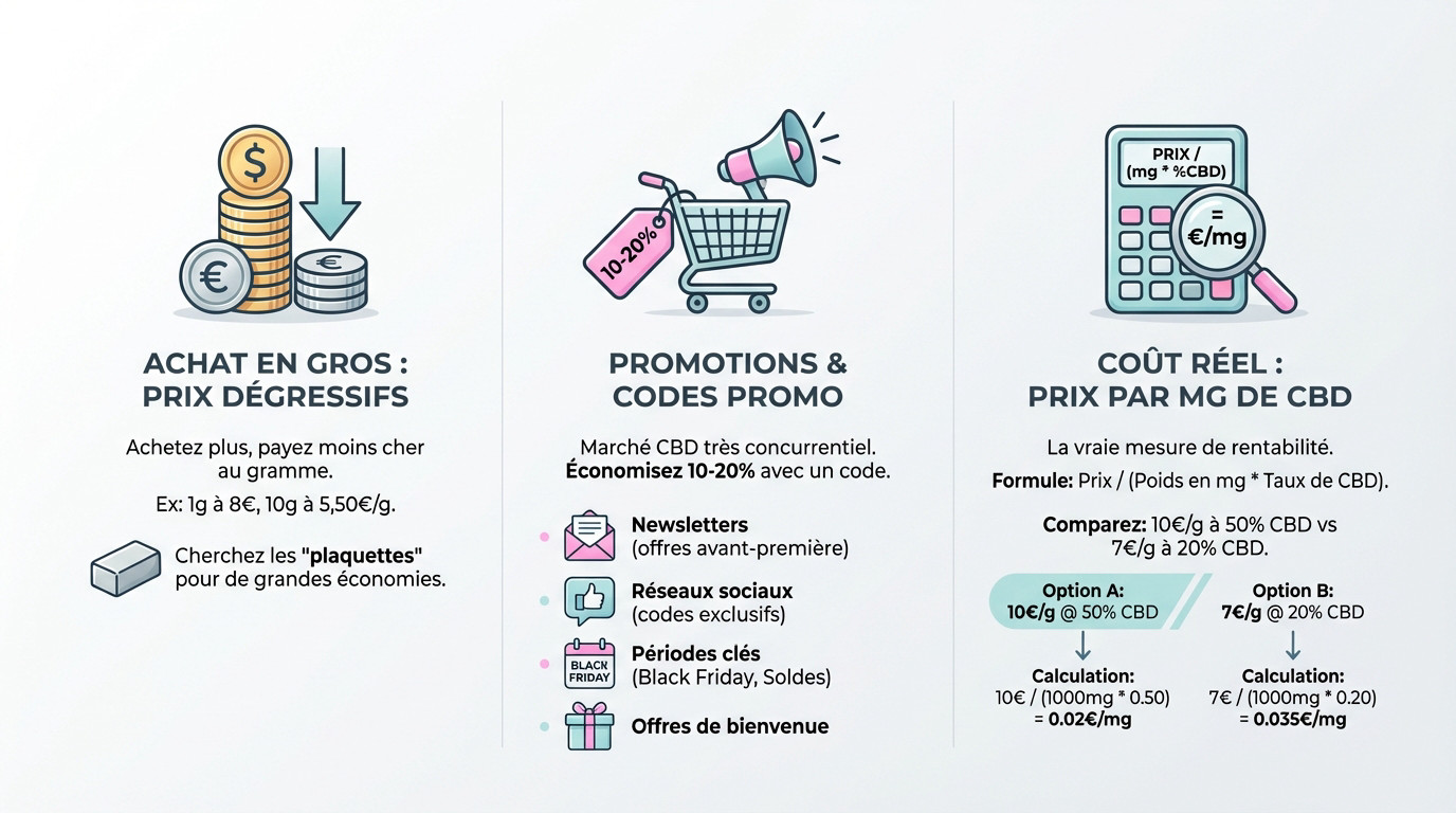 Stratégies pour payer moins cher sa résine CBD : achat en gros et promotions