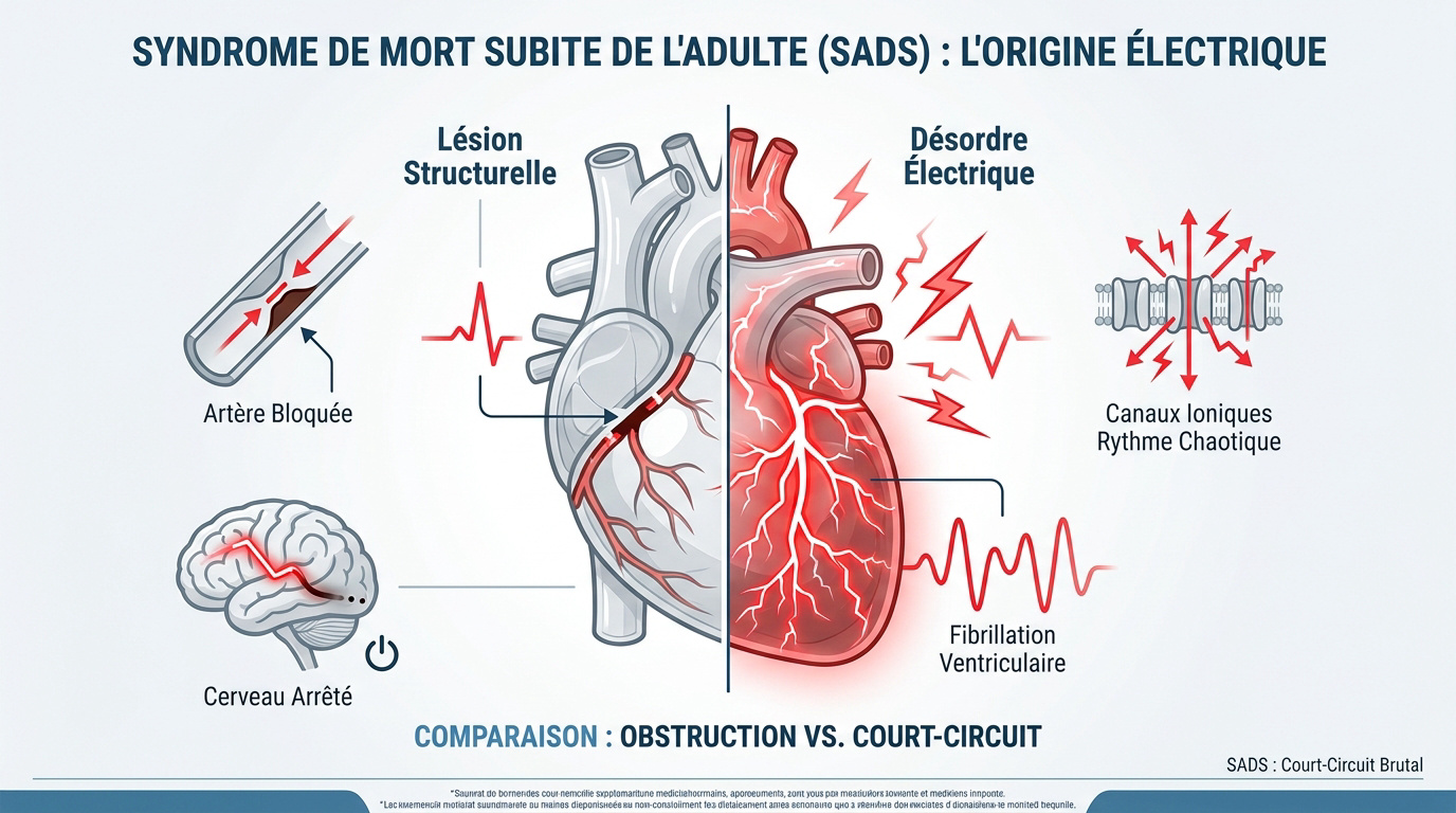 Comparaison entre lésion structurelle et désordre électrique SADS