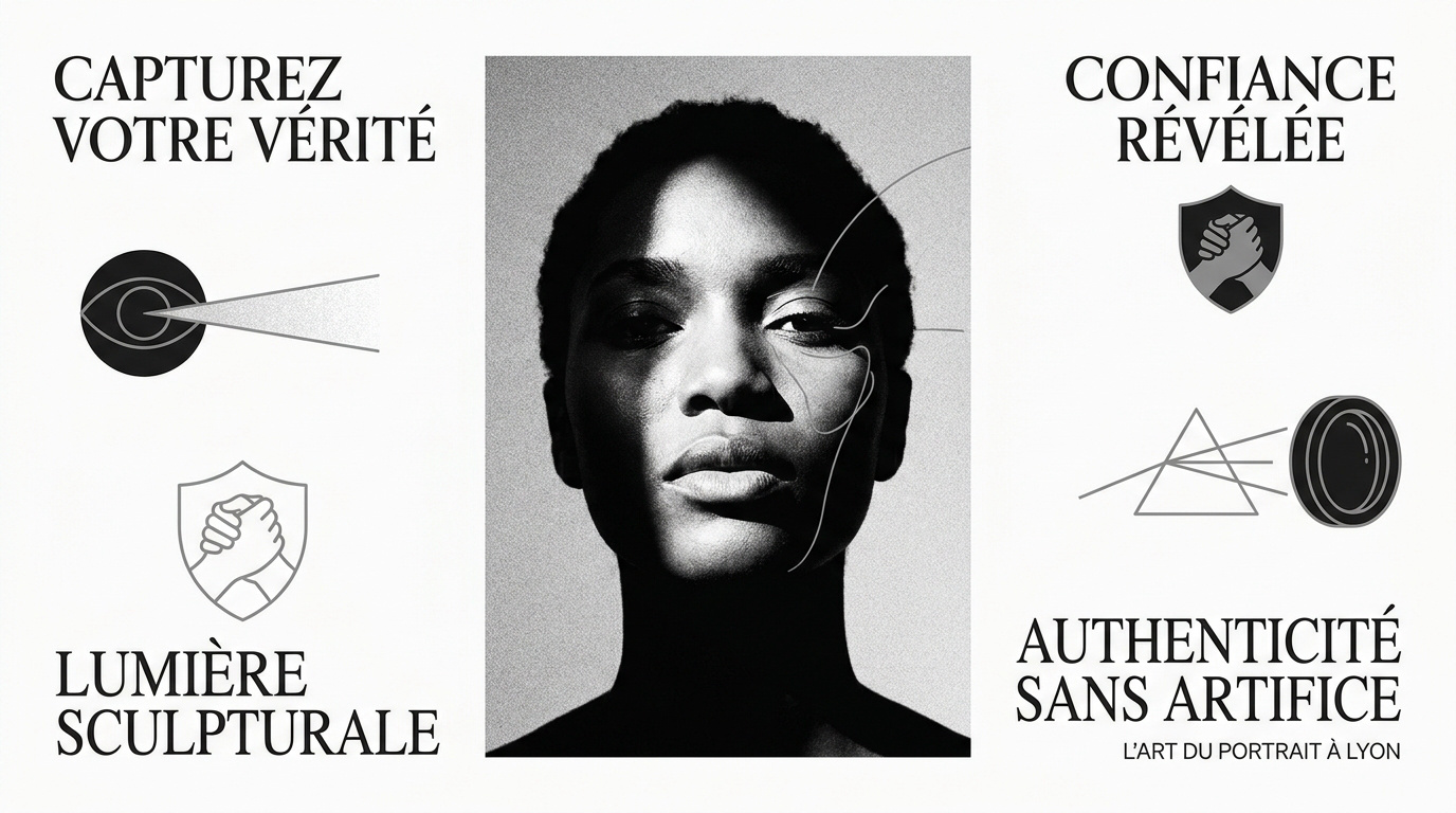 Portrait noir et blanc authentique réalisé par un photographe à Lyon