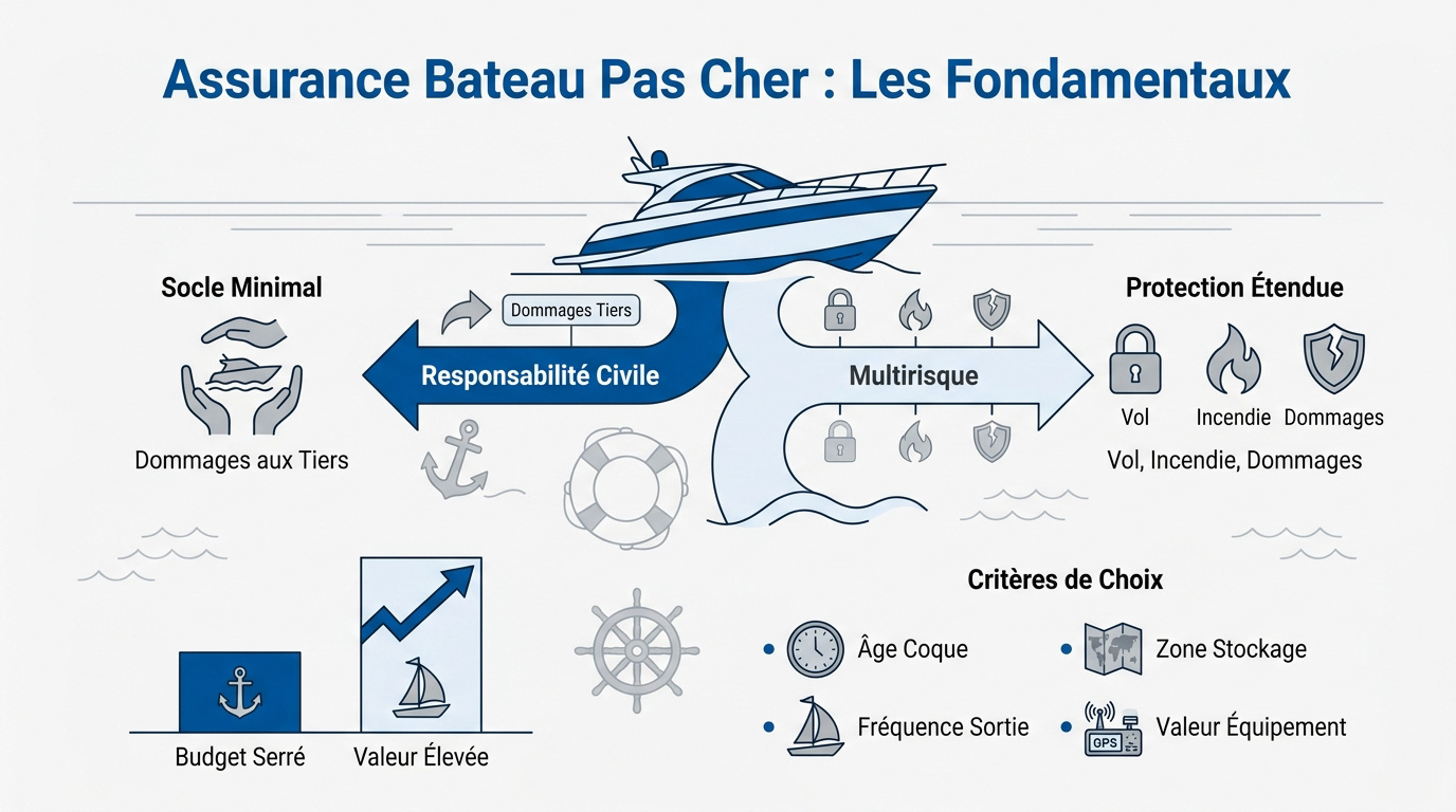 Comparaison assurance bateau tiers et multirisque