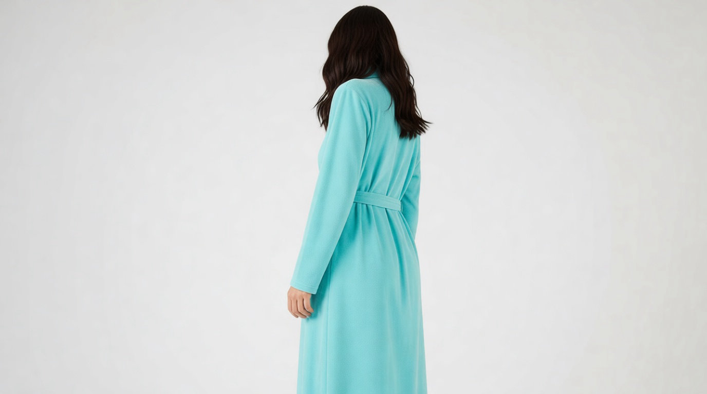 Robe de chambre longue vue de dos
