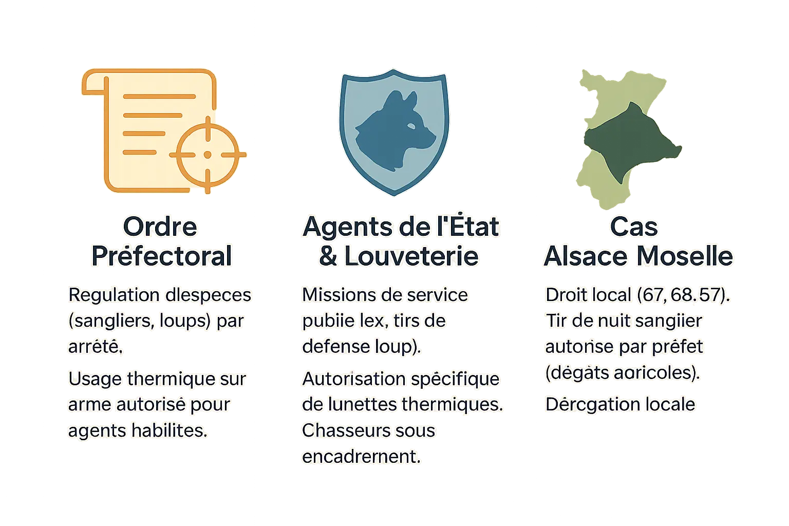 Schéma des exceptions légales d'utilisation des équipements thermiques en France
