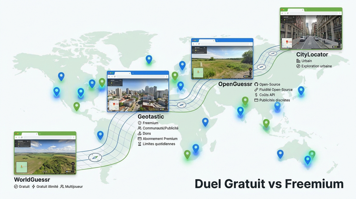 Comparaison des modèles économiques entre jeux de géolocalisation gratuits et payants