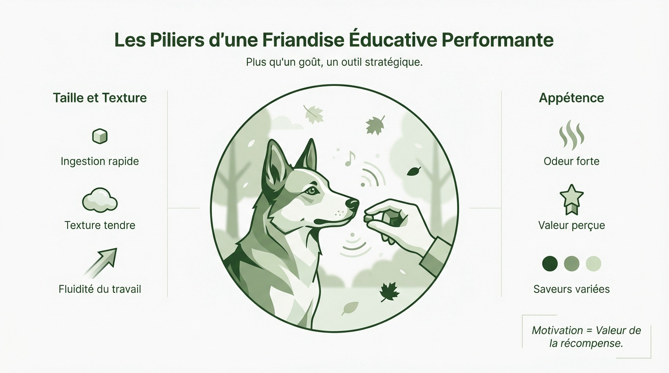 Petites friandises tendres pour l'éducation canine positive