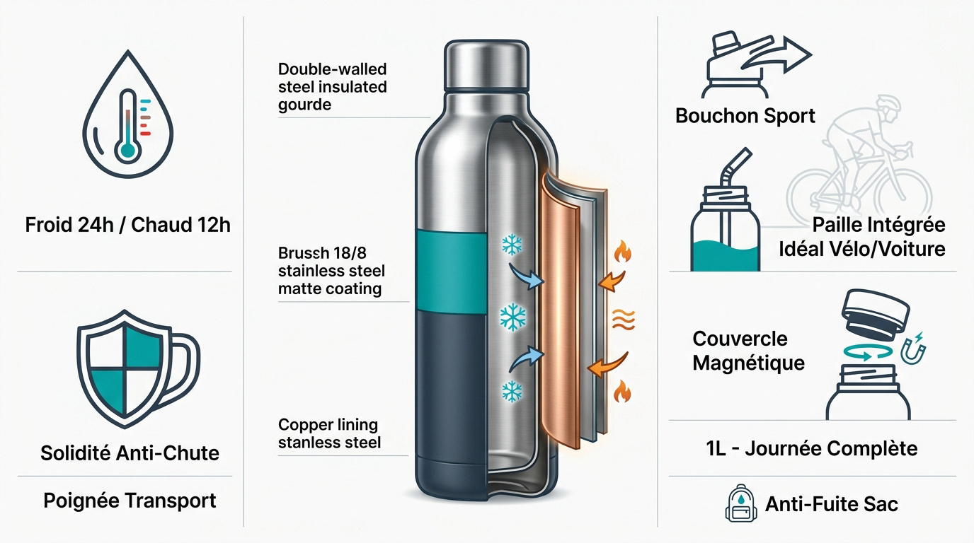 Gourde inox performante