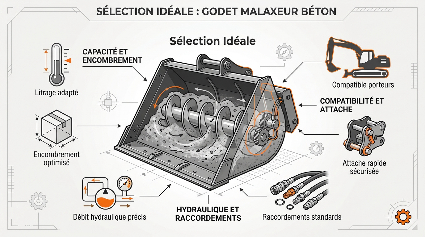 Choisir son godet malaxeur à béton