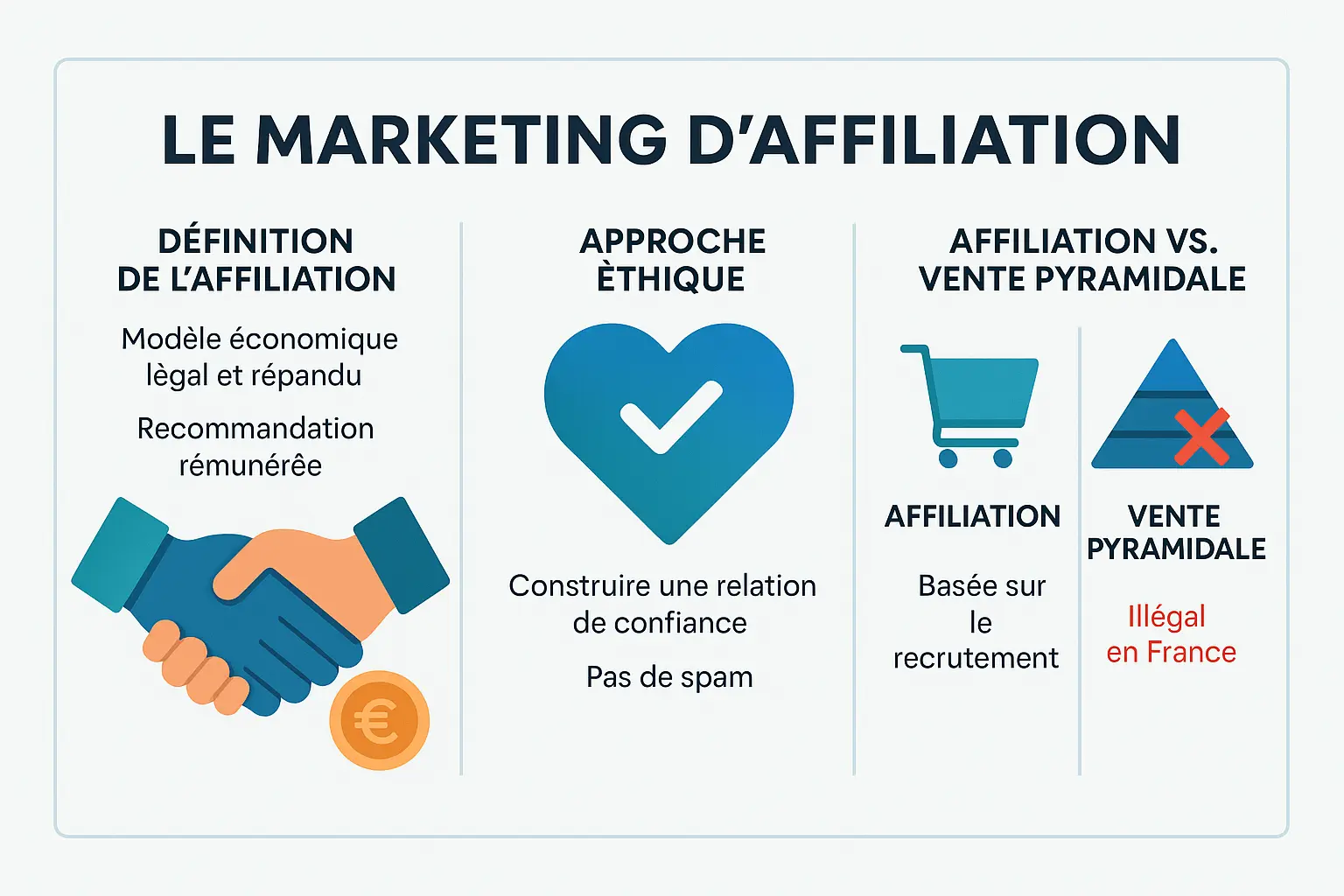 Schéma explicatif du marketing d'affiliation