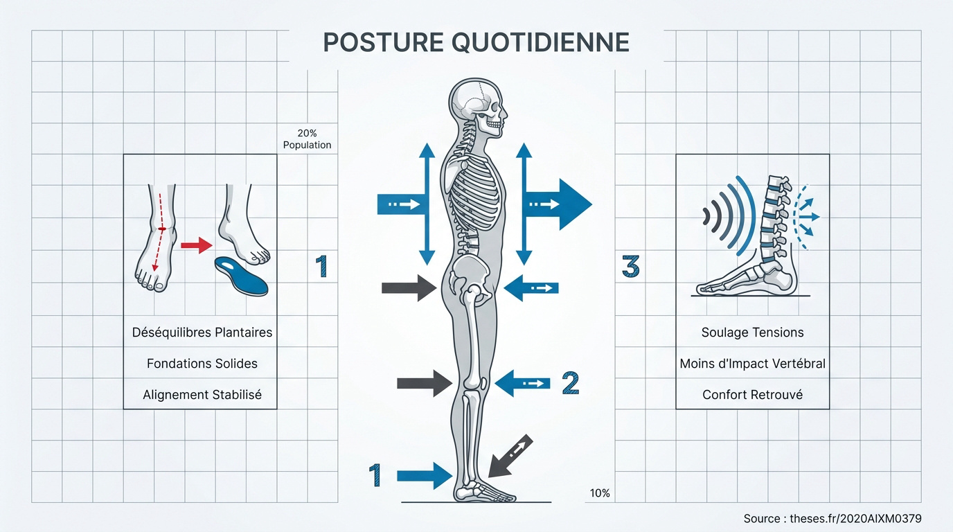 Semelles orthopédiques : le guide pour bien choisir Correction de la posture quotidienne grâce aux semelles orthopédiques
