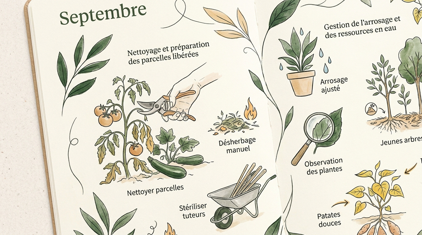 Récoltes et entretien du potager en automne