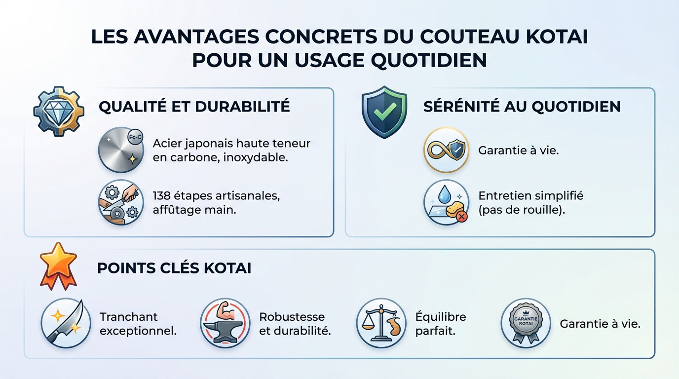 les avantages du couteau Kotai au quotidien