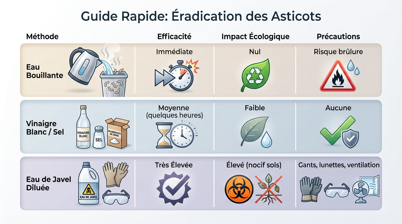 Guide rapide pour l'&eacute;radication des asticots dans une poubelle ext&eacute;rieure