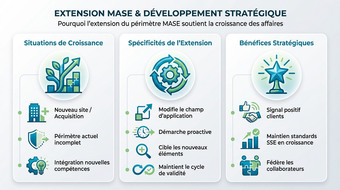 Extension du périmètre MASE pour accompagner le développement stratégique et la croissance de l'entreprise