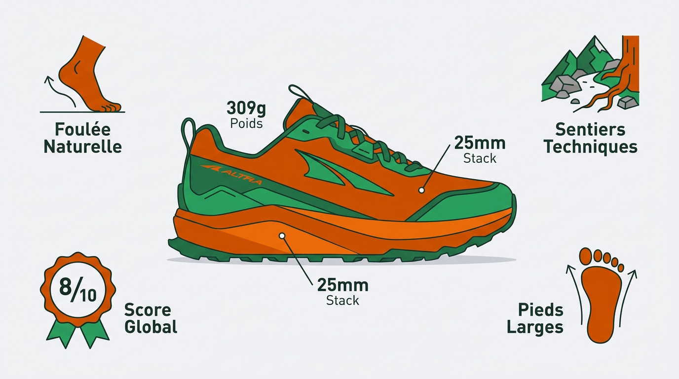 Caractéristiques techniques et profil idéal de la Altra Lone Peak 9