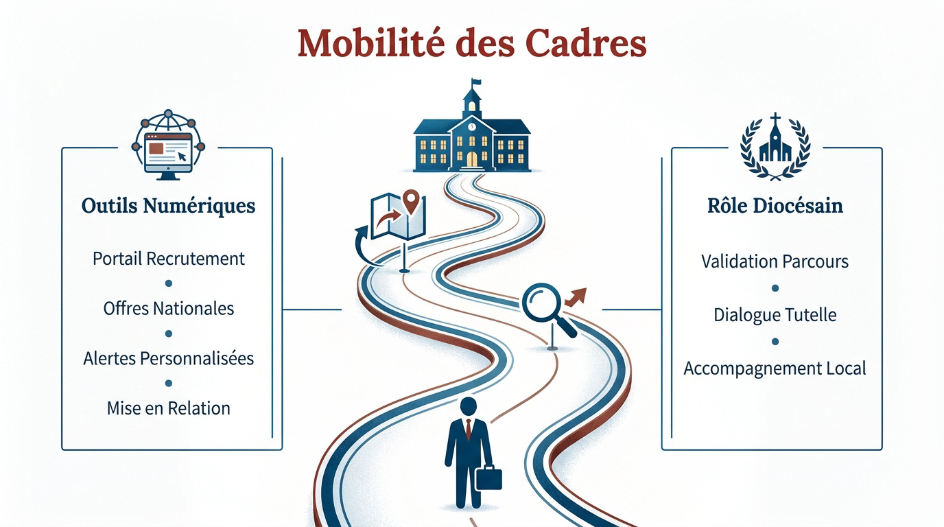 Processus de mobilité des cadres et outils numériques dans l'enseignement catholique