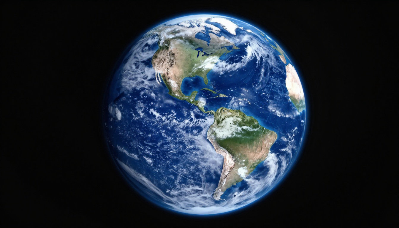 Carte physique du monde