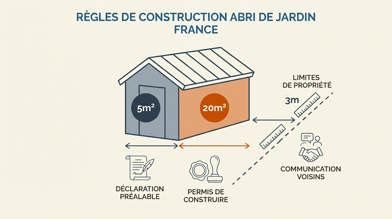 Réglementation pour construire un abri de jardin en France