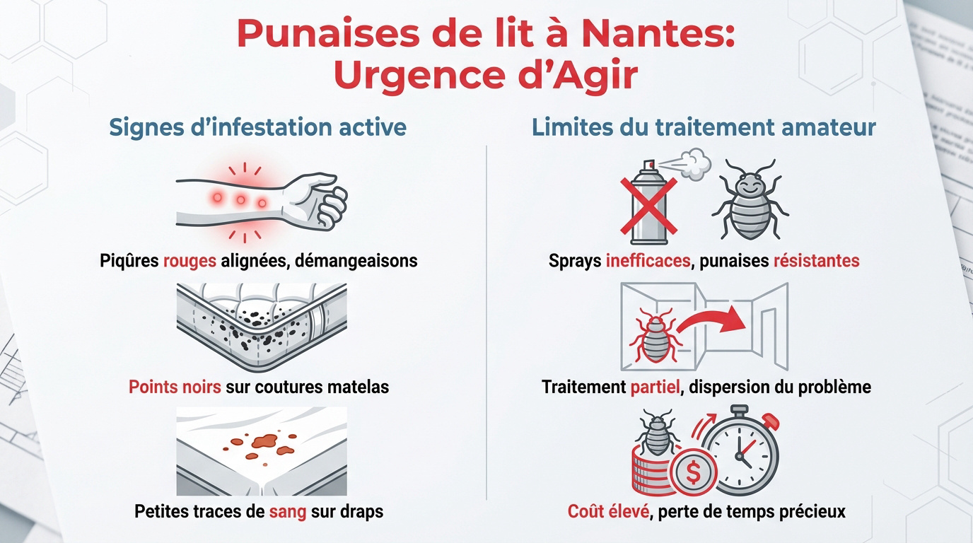 Traitement professionnel des punaises de lit à Nantes pour stopper l'infestation