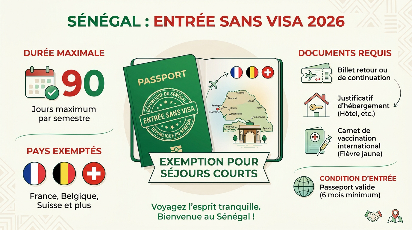 Documents requis pour entrer au Sénégal sans visa en 2026