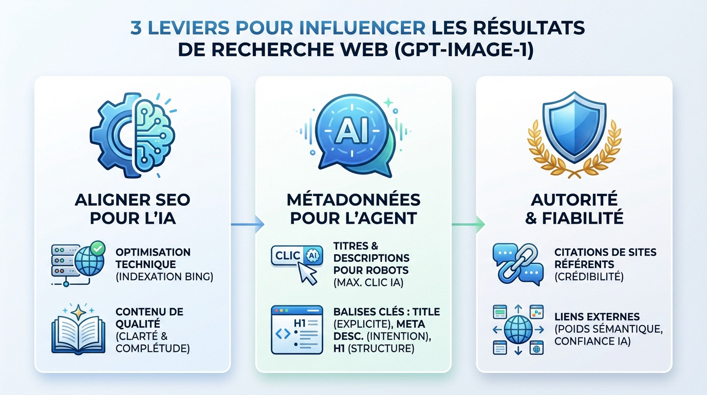 Leviers stratégiques pour influencer les résultats de recherche web et la visibilité IA