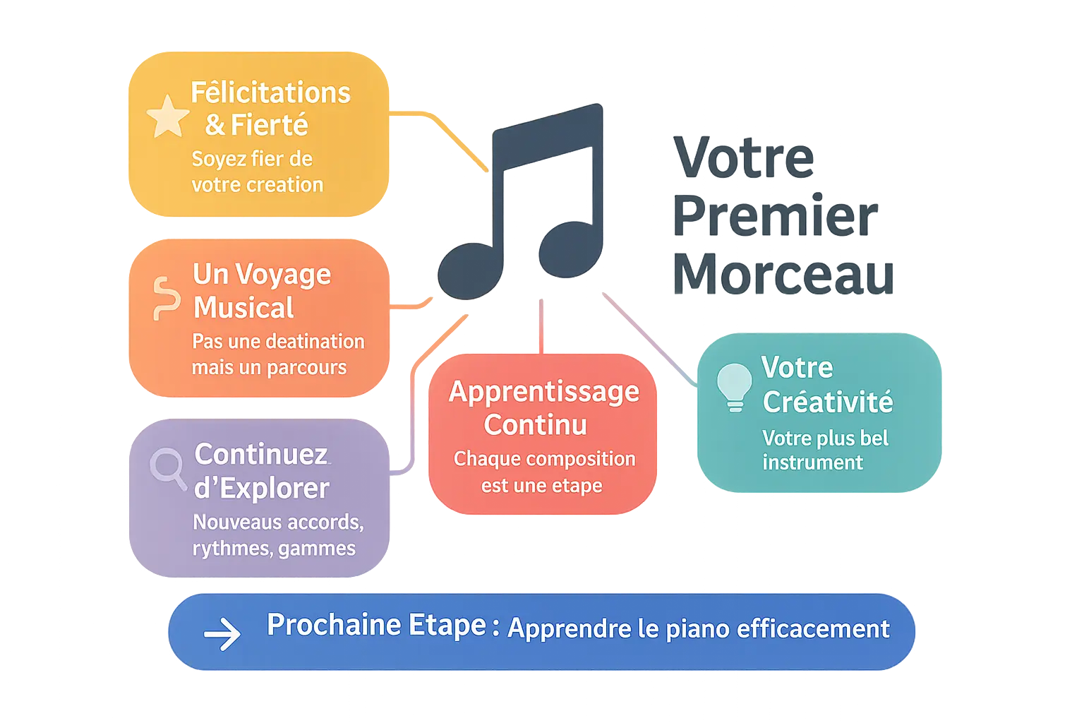 <strong>Illustration d'un piano avec des notes volantes</strong>